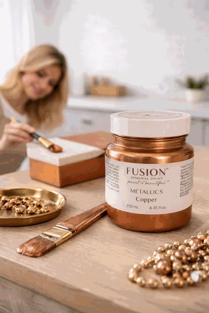 Fusion Mineral Paint Metallics Metallic Bronze 250 ml 8.45 fl Oz NEW