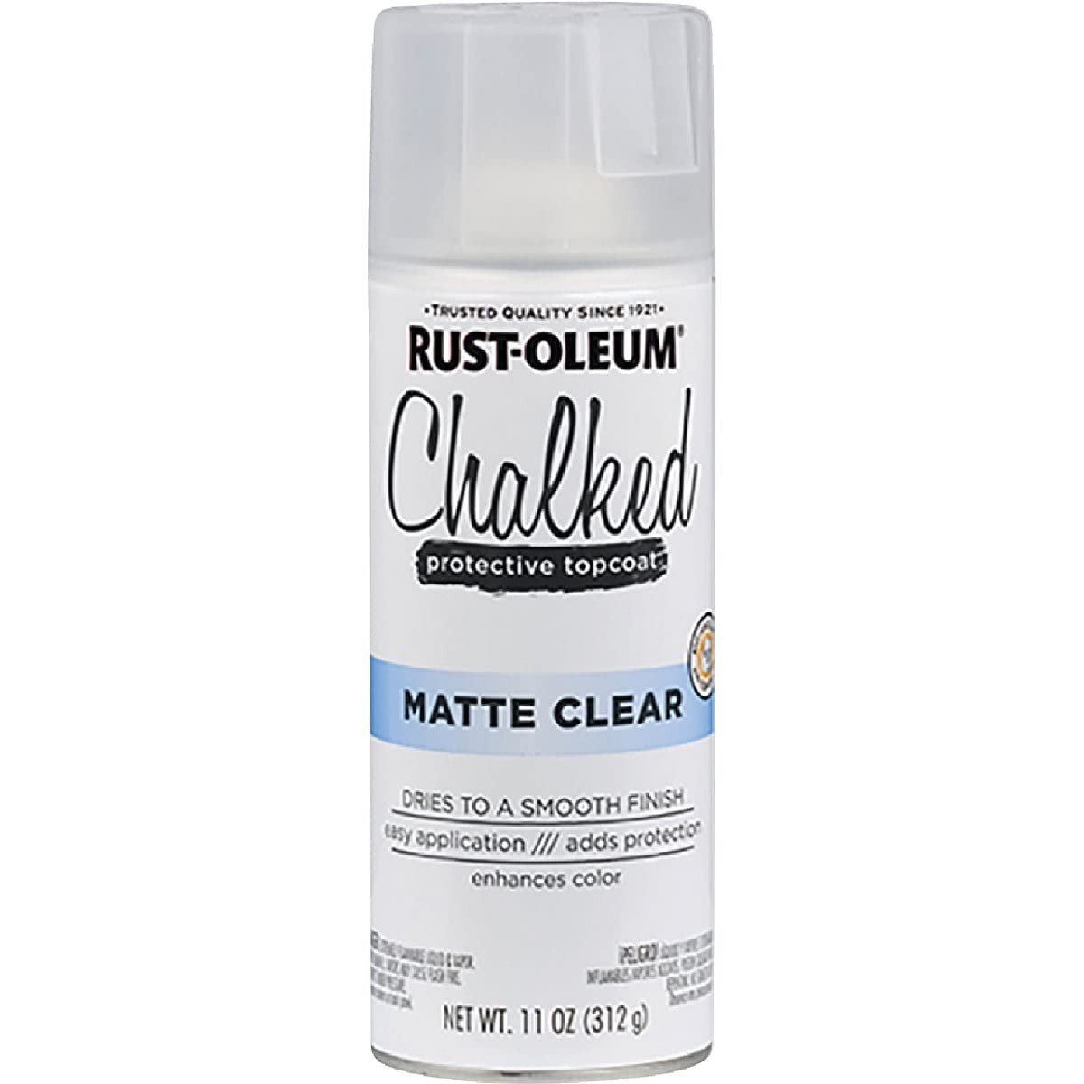 Rust Oleum 12 Oz Matte Clear Topcoat Easy Spray Paint For Diy Home Projects