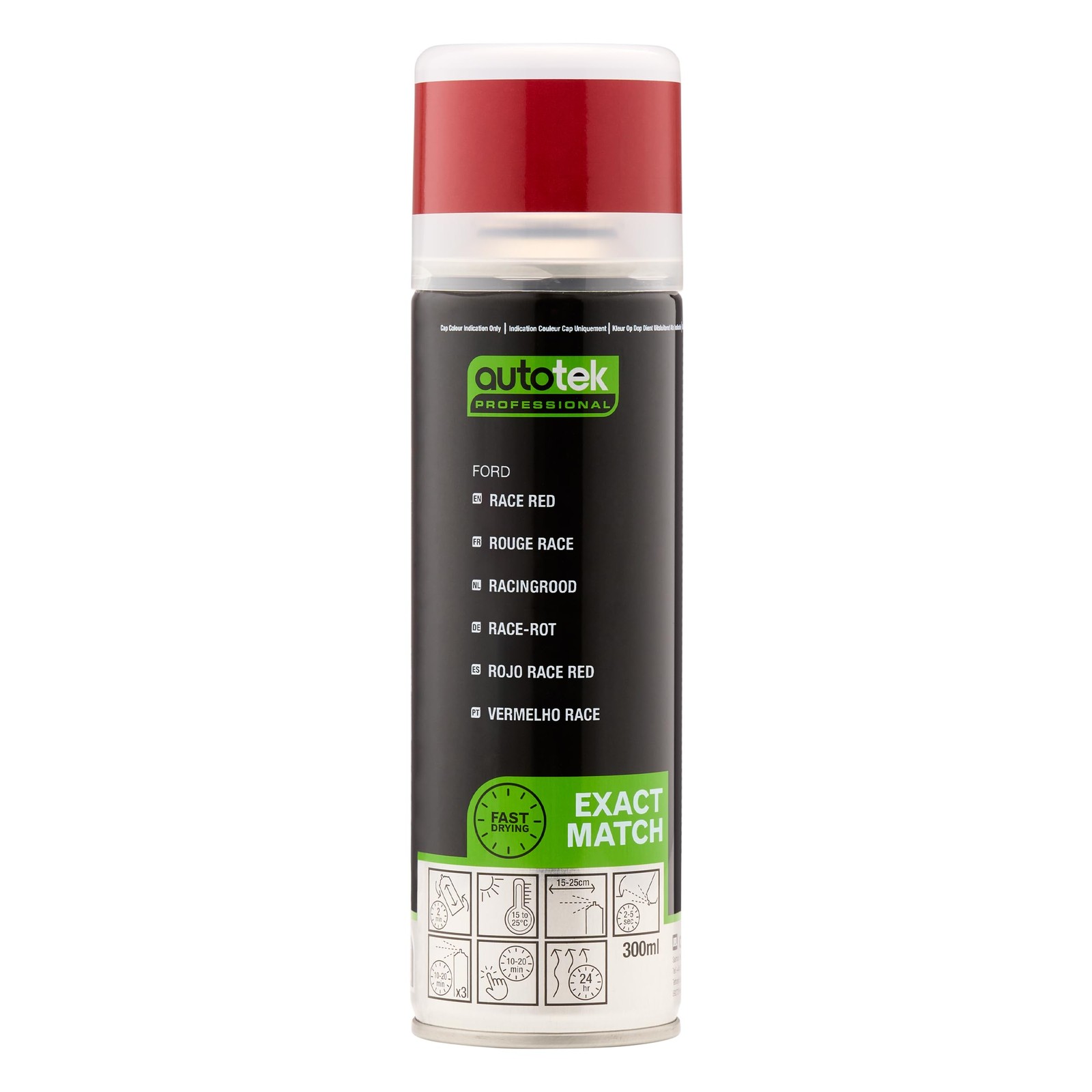 Professional Exact Match Car Spray Paint, Ford Race Red Aerosol Spray, 300 ml