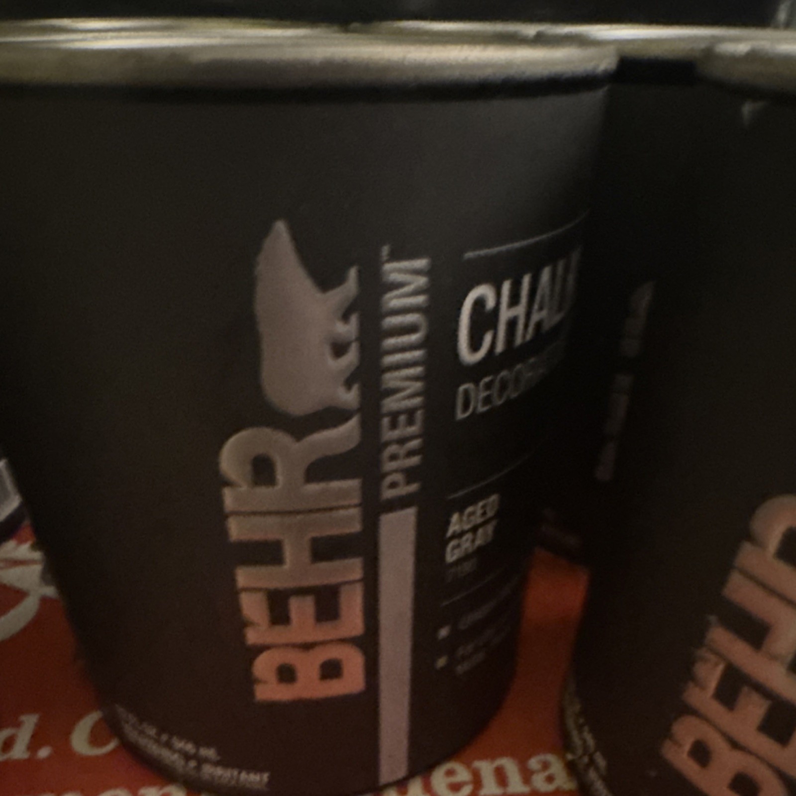 Behr Chalk Decorative Paint Aged Gray 1 qt Matte Finish for Wood Metal Plastic