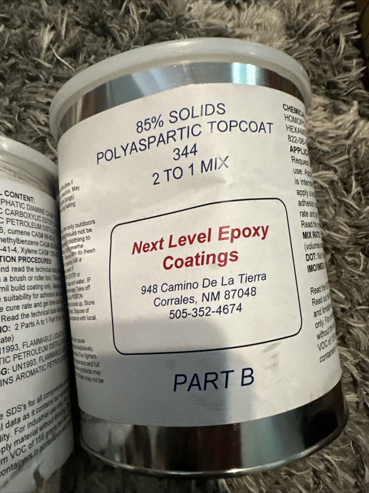 2 Gallon Next Level Epoxy Coating Part A And B Dented