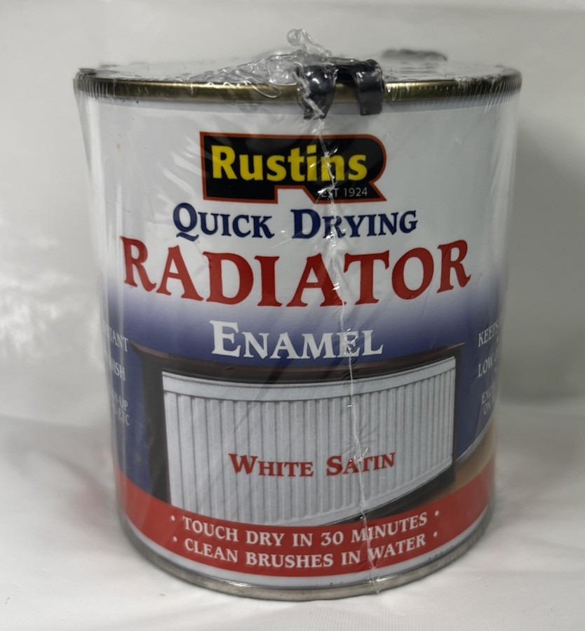 Rustins RADS500 Quick Dry Radiator Enamel Paint Satin White 500ml