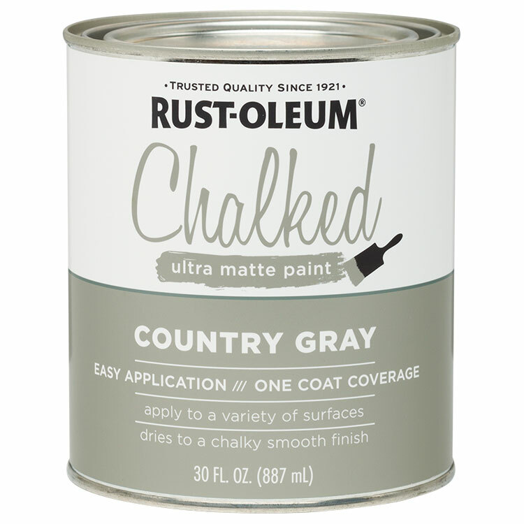 Rust-Oleum 285141 Chalked protective topcoat Ultra Matte COUNTRY GRAY 30oz