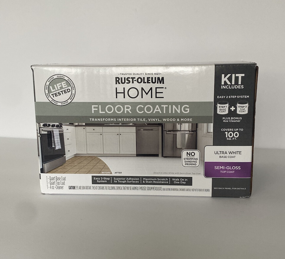 Rust-Oleum 360099 Home Ultra White / Tint Base Semi-Gloss Top-Coat, Floor Coat.