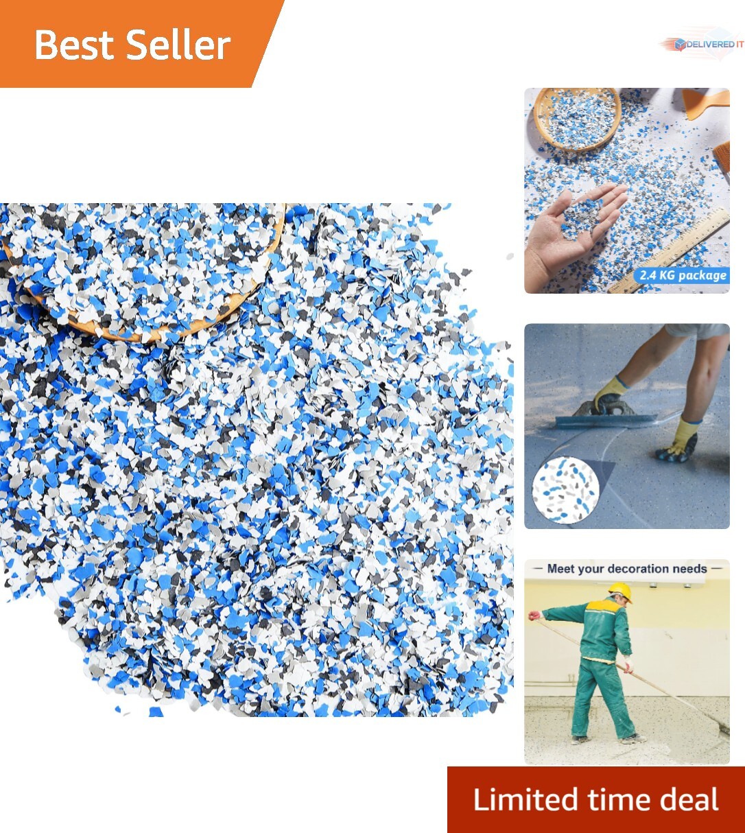 2800G Decorative Color Chips Lightweight Paint Flakes for Interior Exterior Use