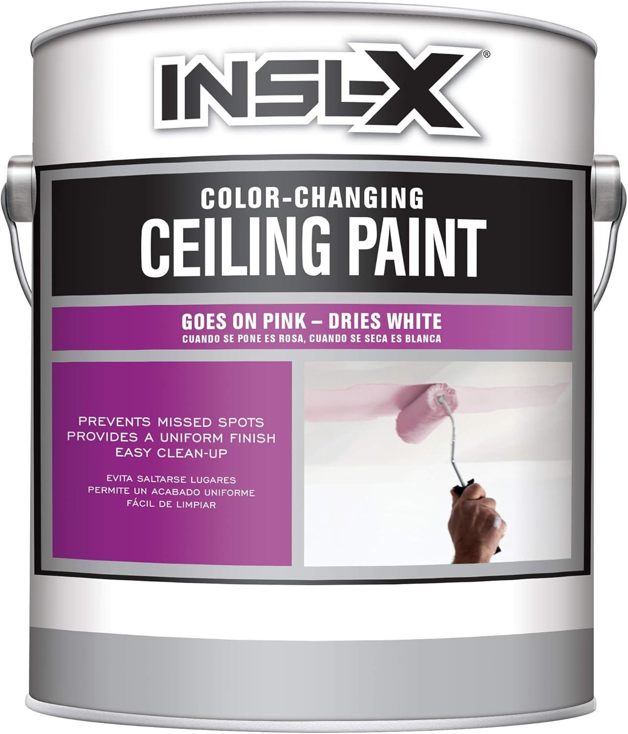 Color-Changing Acrylic Ceiling Paint, White, 1 Gallon, 128 Fl Oz (Pack of 1)
