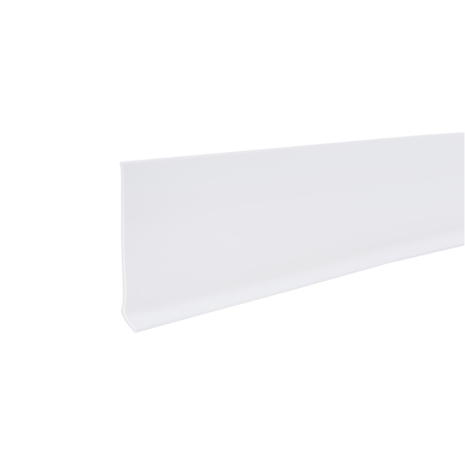 M-D Building Products 4 in. H X 0.08 in. W X 20 ft. L Self-Stick Snow White Viny