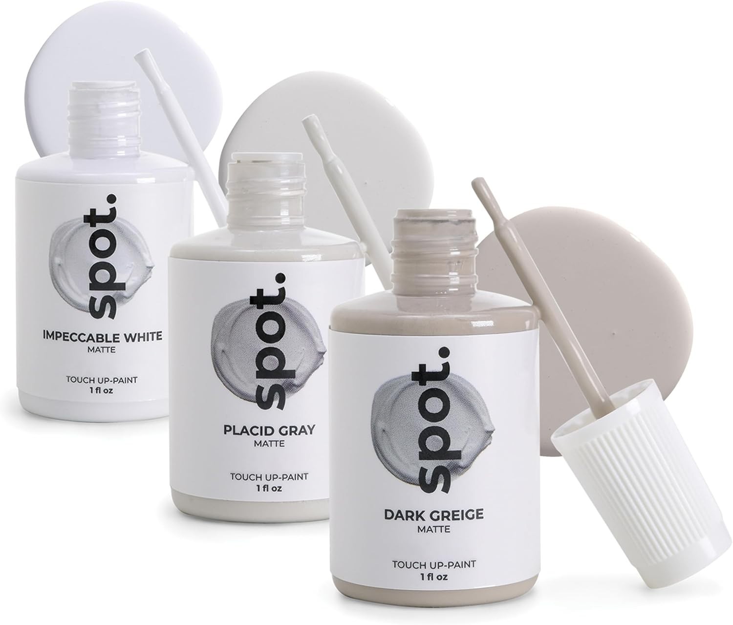3-Pack Gray Matte Touch-Up Paint Kit for Doors, Cabinets & Walls, 1oz