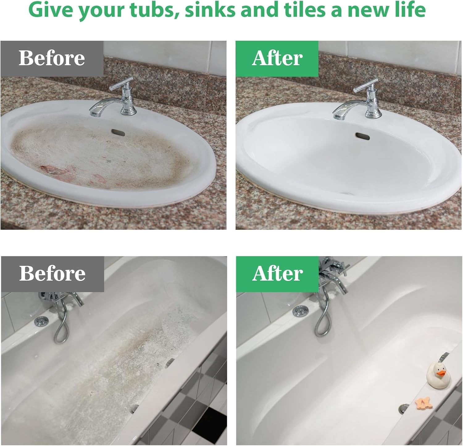 Transform Your Bathroom with White Tile & Bathtub Spray Paint Kit – 450ml 2 Pack