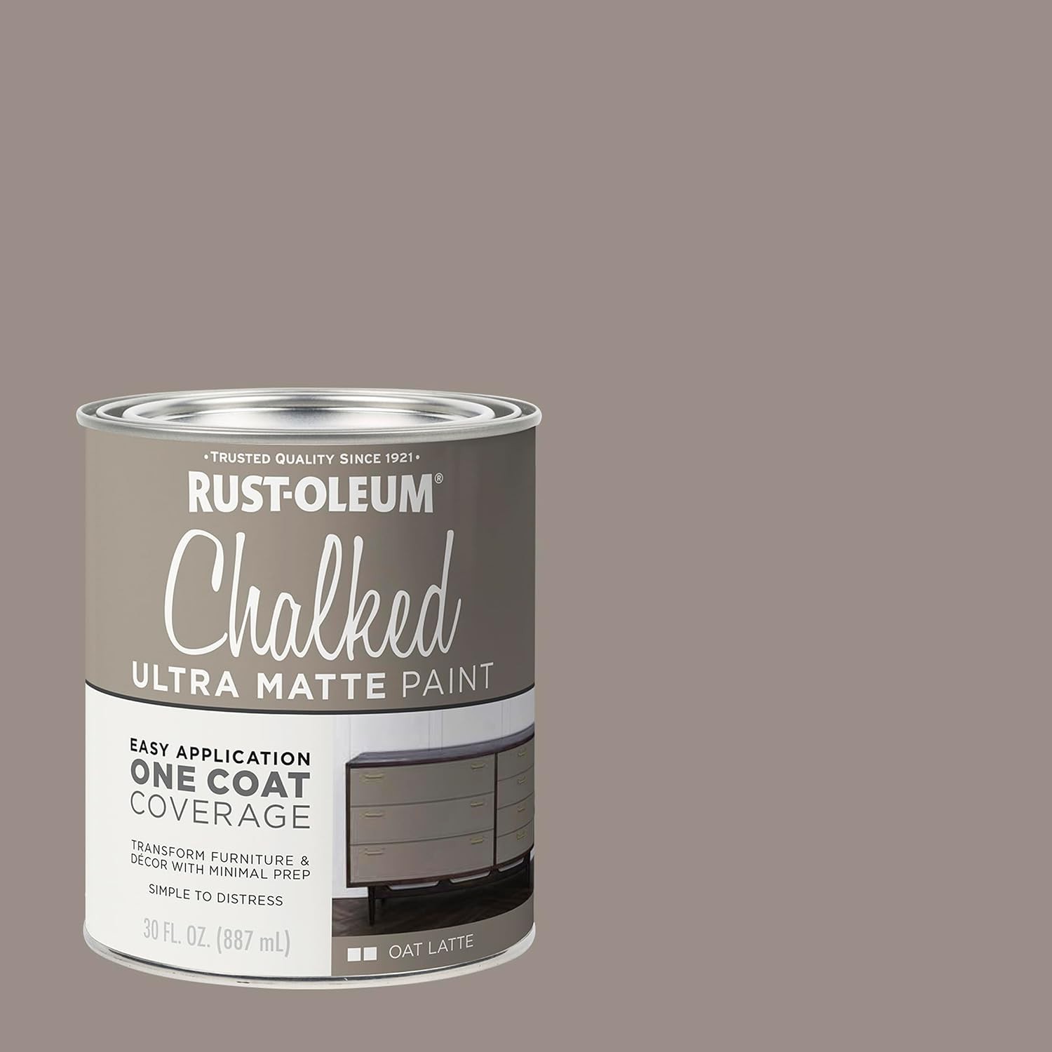 Rust-Oleum Oat Latte Chalked All-in-One Ultra Matte Paint | One Coat Coverage |
