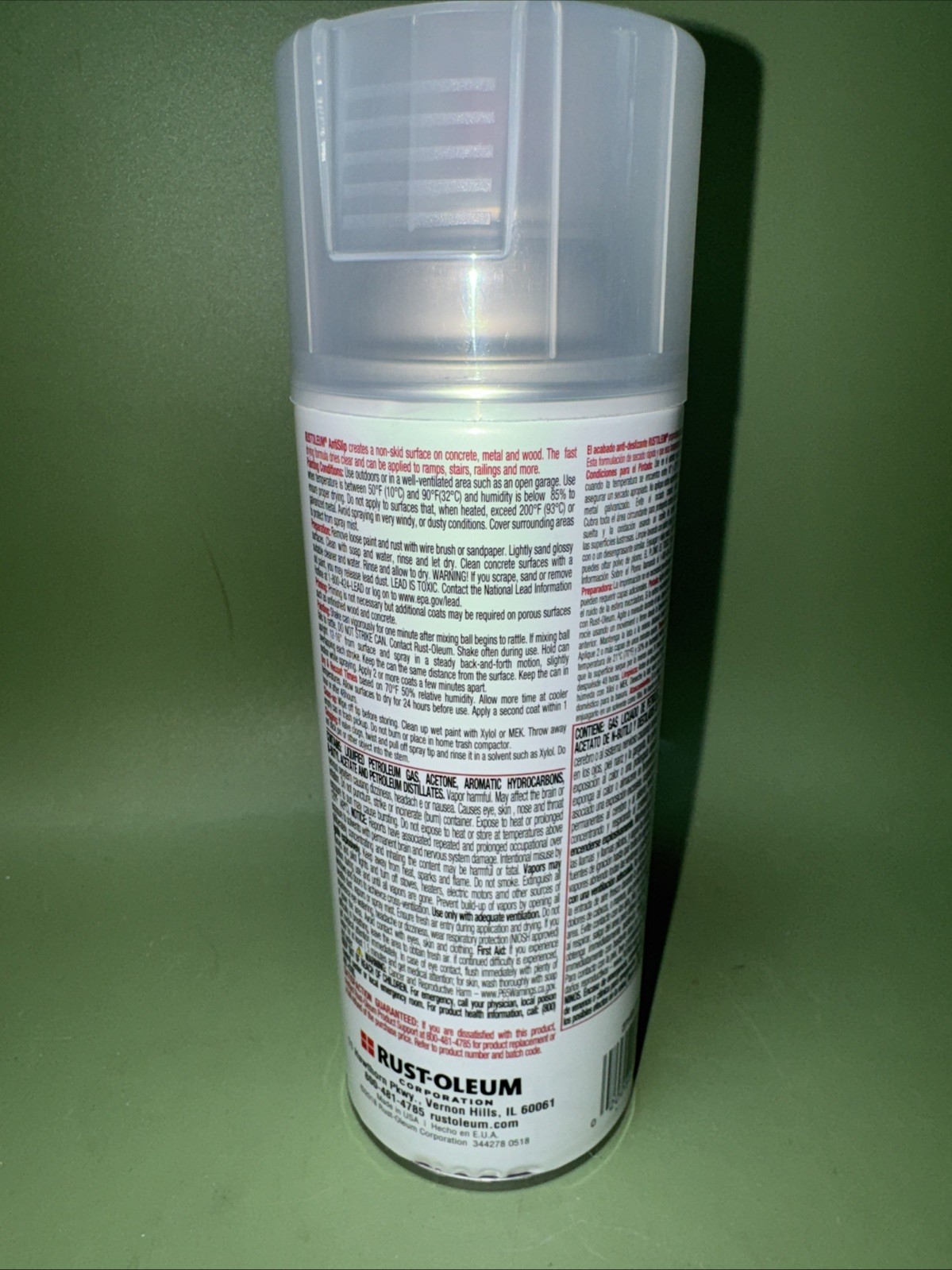 Rust-oleum Anti-slip Clear Paint 12 Oz Oil Based Traction Indoor/Outdoor B12