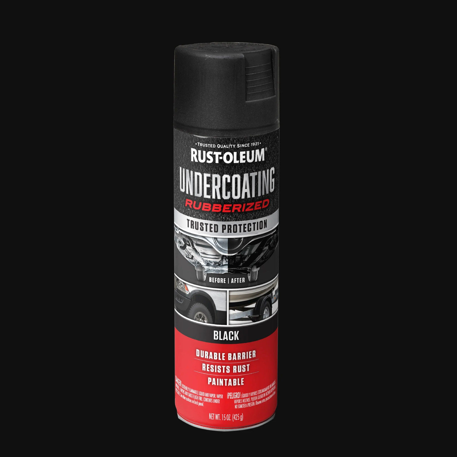 Rust-Oleum 248657 Rubberized Undercoating Spray Black 15 oz Automotive