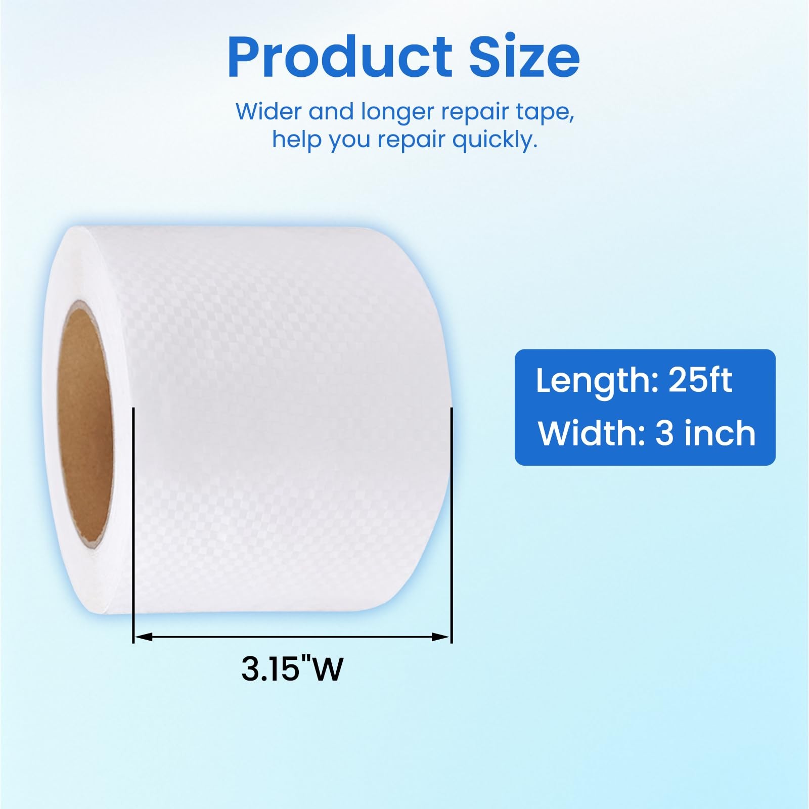 Waterproof Fabric Repair Tape, Heavy-Duty Canvas Patch for Boat Covers, RV Awnin