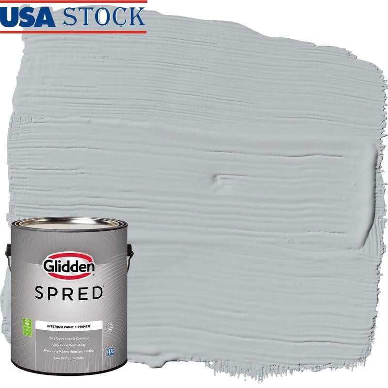 Low VOC Interior Paint Washable Primer All-in-One Gray Frost Semi-Gloss New
