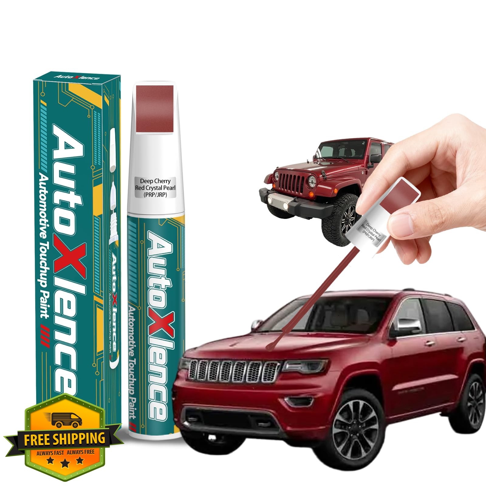 AutoXlence Jeep Paint Pen Deep Cherry Red Crystal Pearl(PRP/JRP)