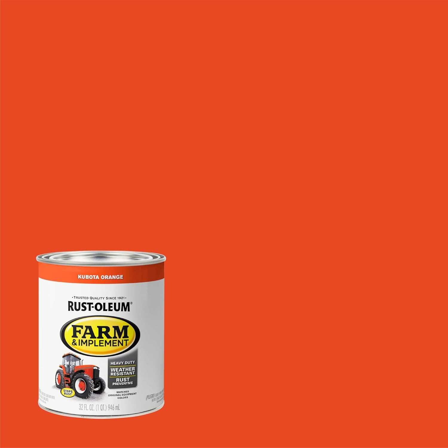 280159-2PK Farm & Implement Enamel Paint, Quart, Kubota Orange, 32 Fl Oz (Pac…
