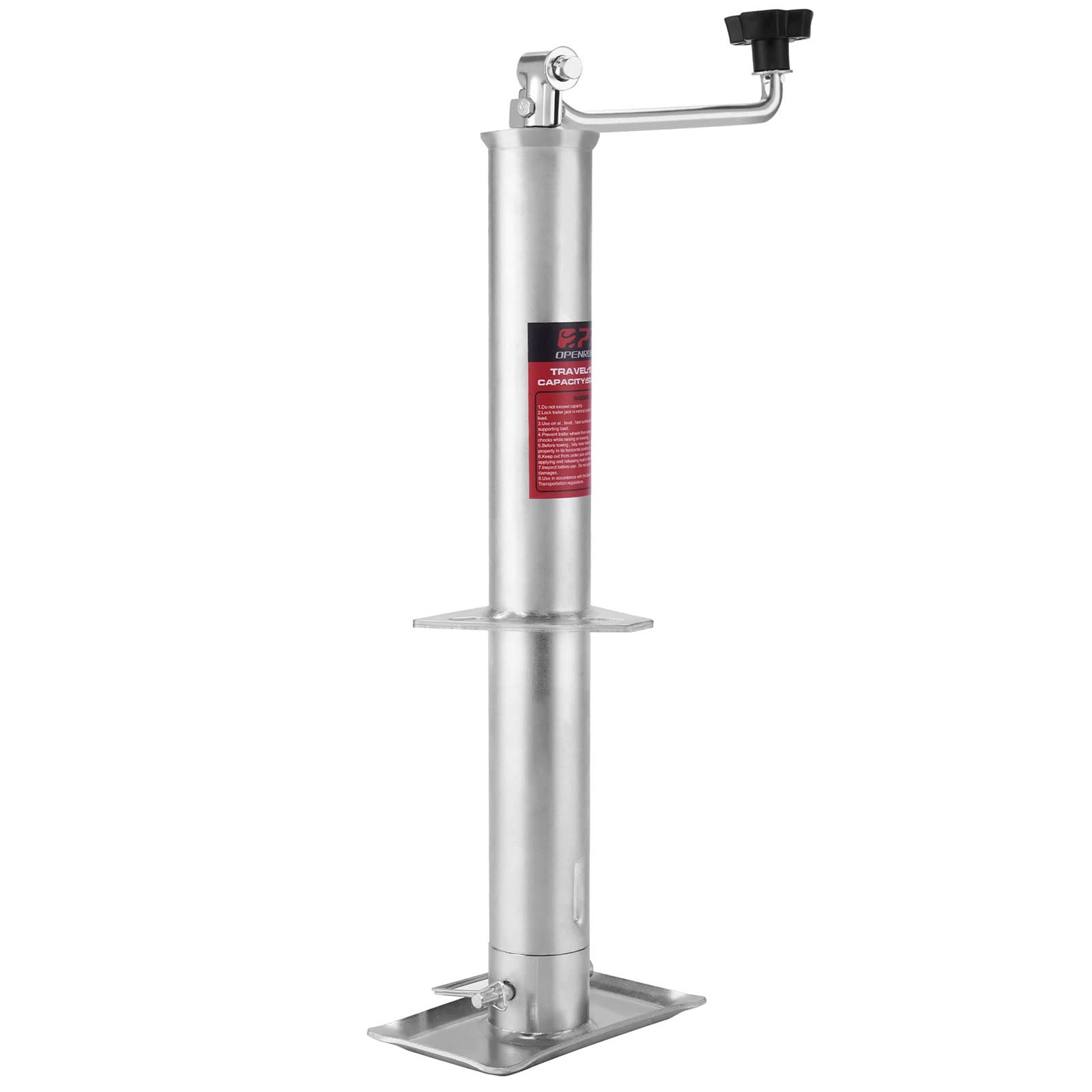 Openroad 5000 Lbs A-Frame Trailer Jack15 Top-Wind Vertical Travel Foot Plate Rv