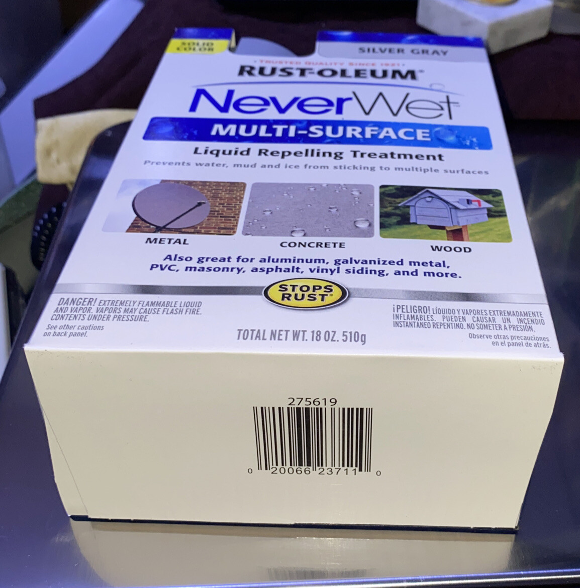 Rust-Oleum 18 oz. NeverWet Multi-Surface Spray Kit Silver Gray Solid Color