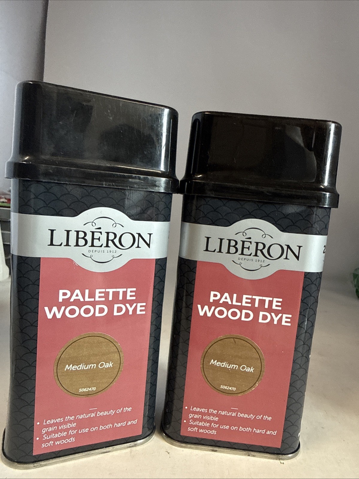 Liberon Palette Wood Dye Water Based Wood Stain Yew 250ml 8.5oz 2 Pack