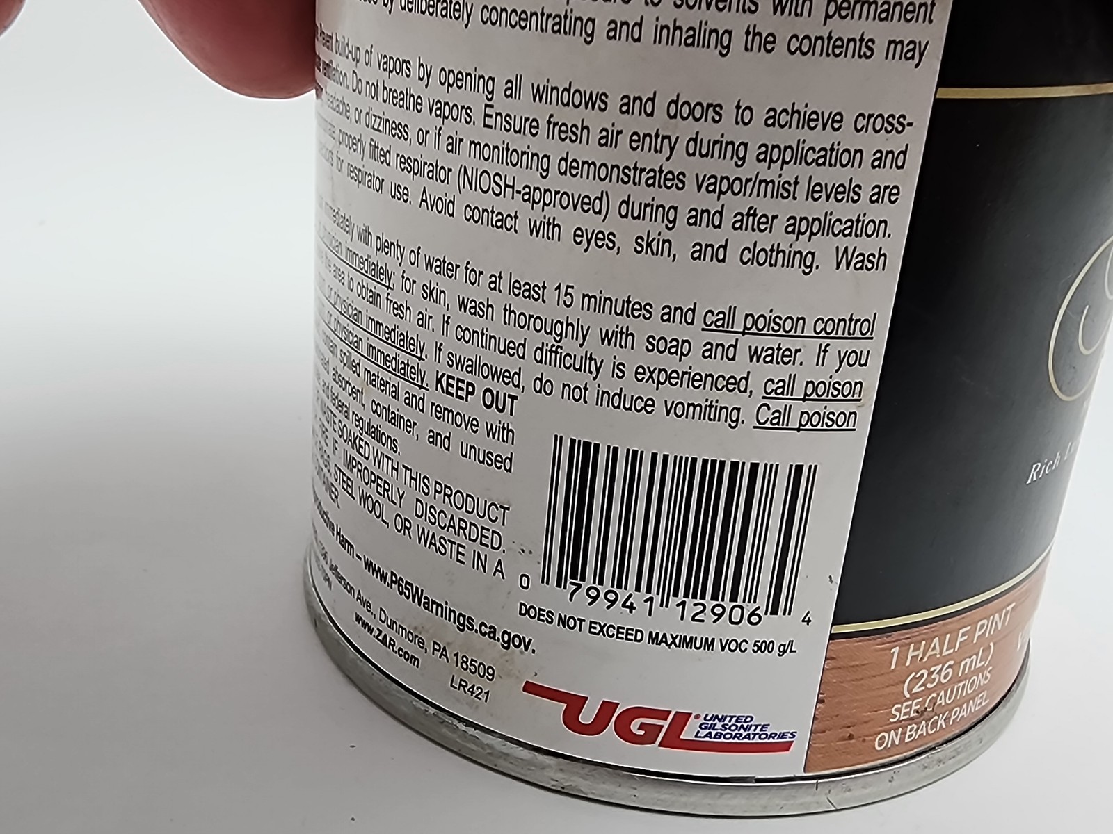 ZAR Multi-Surface Interior Oil Base Stain, Vintage Modern 129, 1/2 Pint