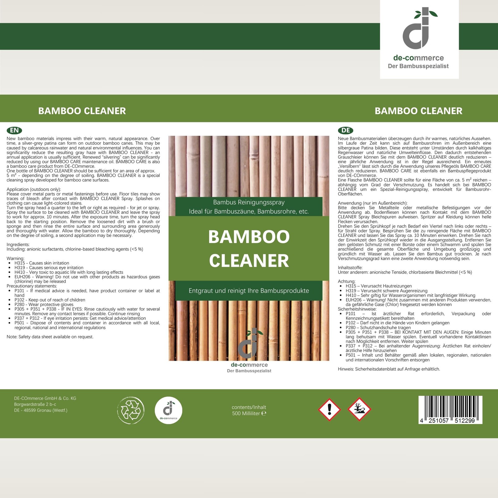 CLEANER+PROTECTOR Bamboo Fence Care Set