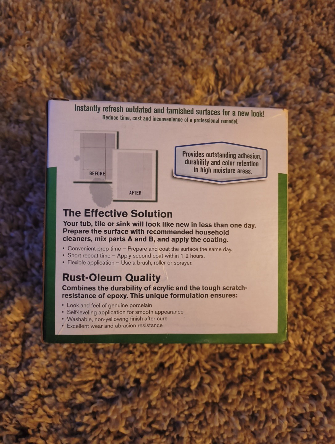 Rust-Oleum Tub and Tile Refinishing Kit – Gloss White NEW
