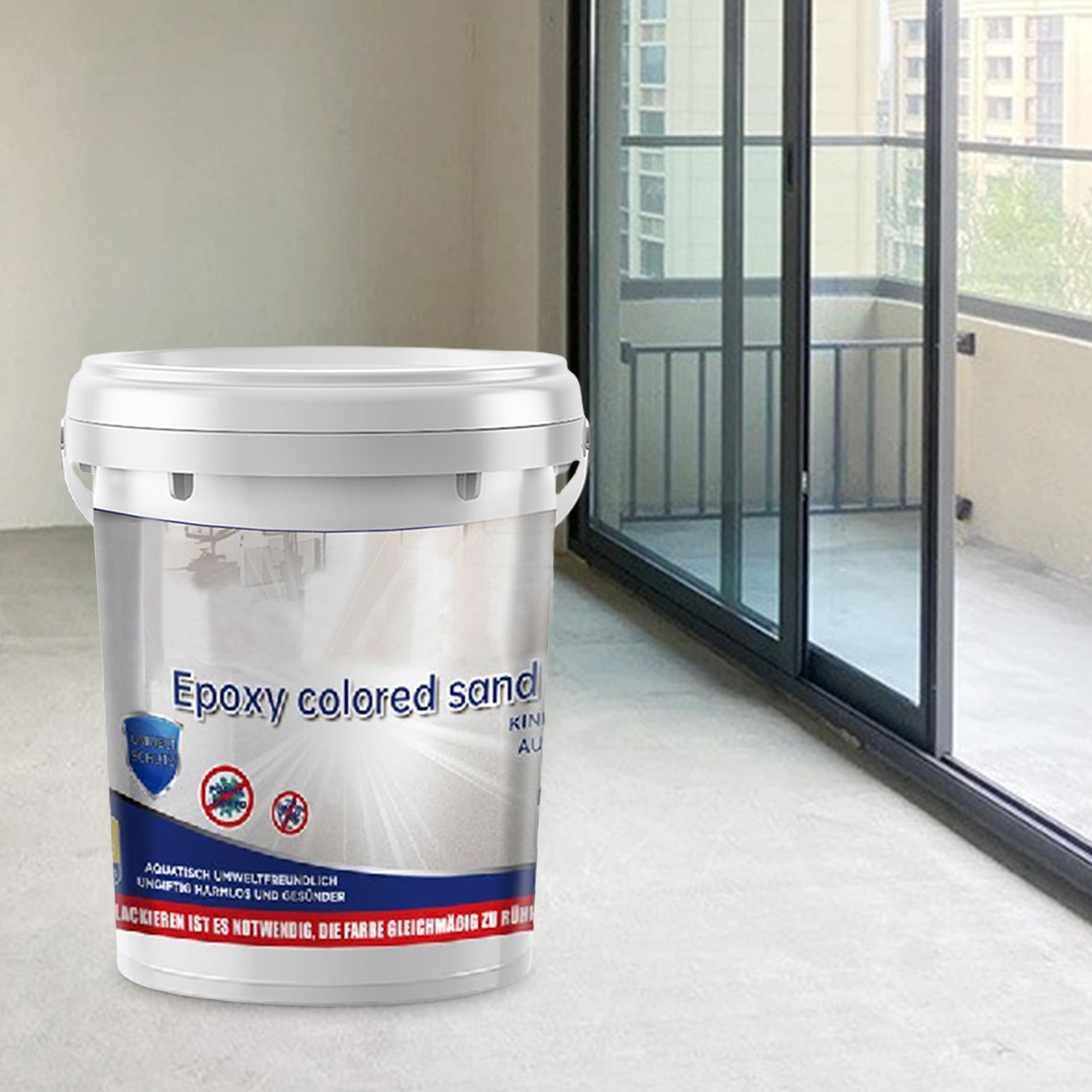 Marble Effect Epoxy Floor Coating High-Gloss Floor Paint Waterproof & Anti-slip
