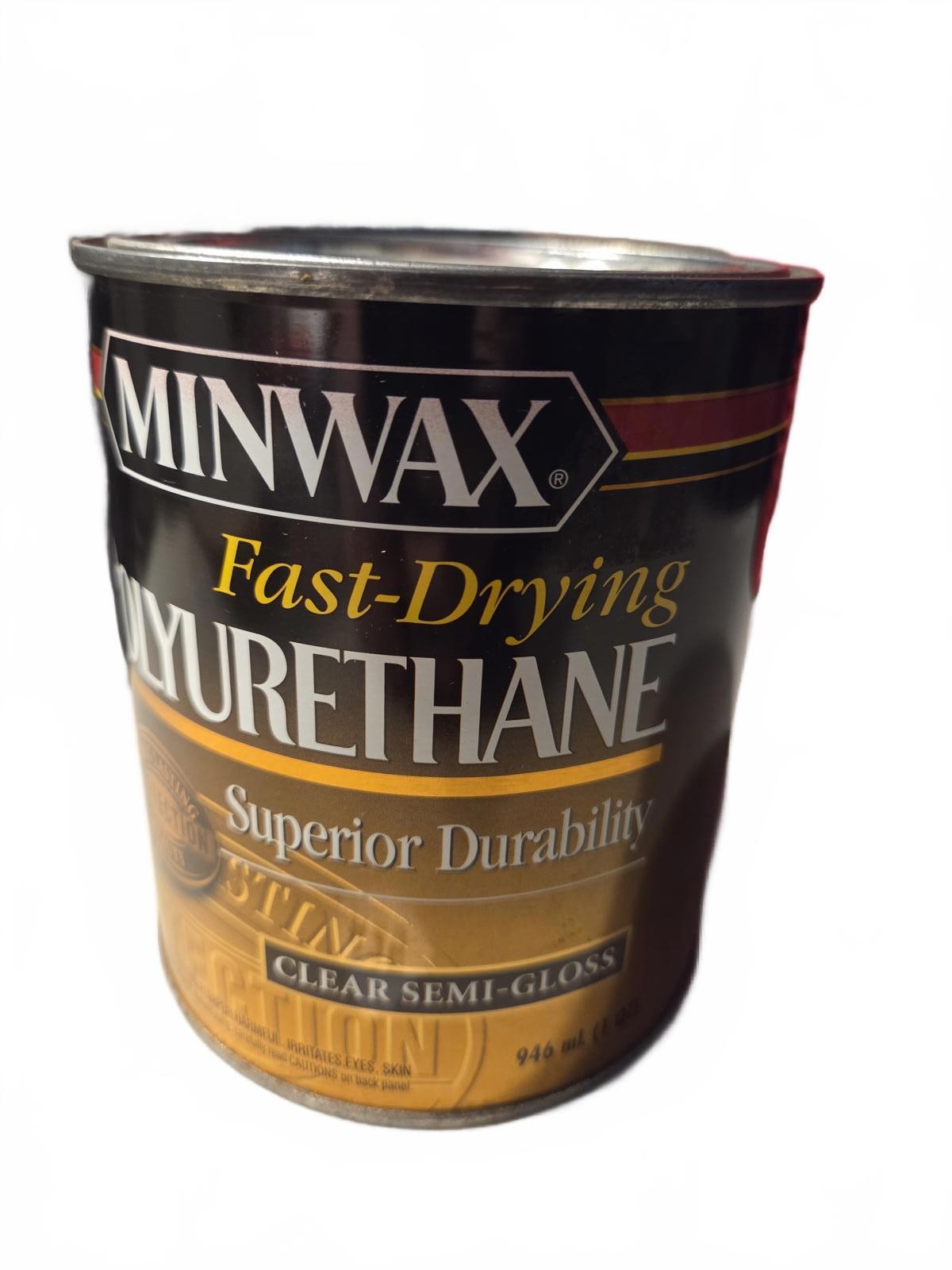 Minwax Fast-Drying Polyurethane | Clear Semi-Gloss – 1 Quart – NOS