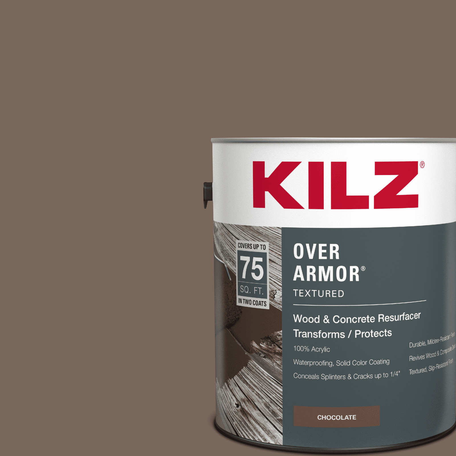 Wood & Concrete Solid Coating Resurfacer Exterior Textured Slate Gray 1 Gallon