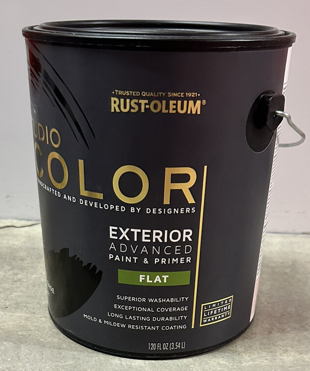 Rust-Oleum Studio Color Medium Tint Base Exterior Paint Primer Flat 1 Gallon