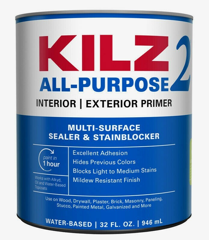 Kilz 2 All-Purpose 1 qt. SEALER & STAINBLOCKER Multi-Surface Primer 20002 NEW!!