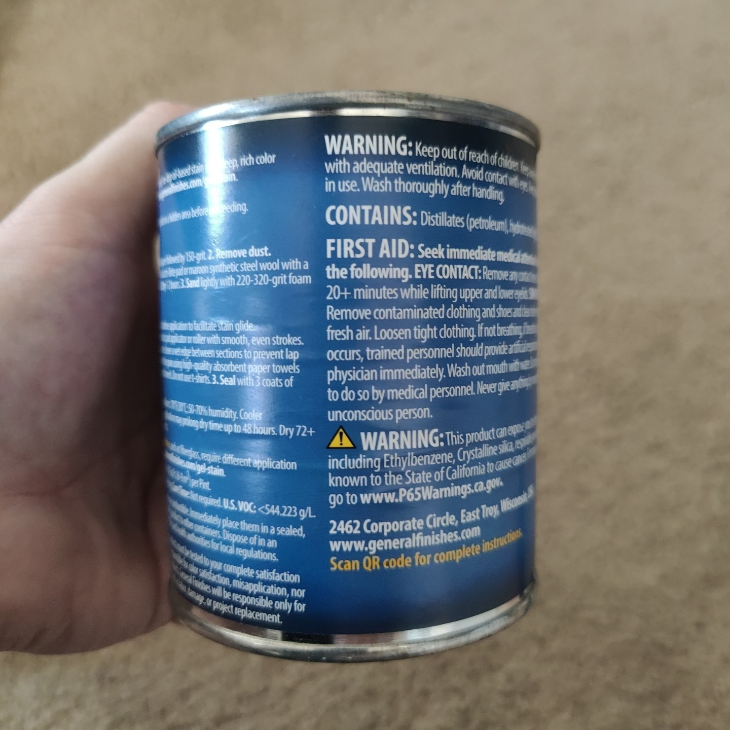 General Finishes Colonial Maple Gel Stain 1 Pint Easy Application €