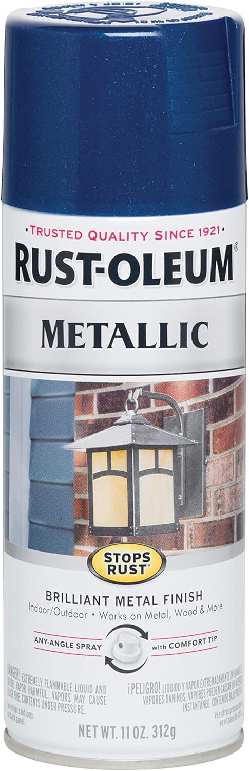 7251830 Pintura En Aerosol Metalica Stops Rust, 11 Onzas, Azul Cobalto, 12 Fl
