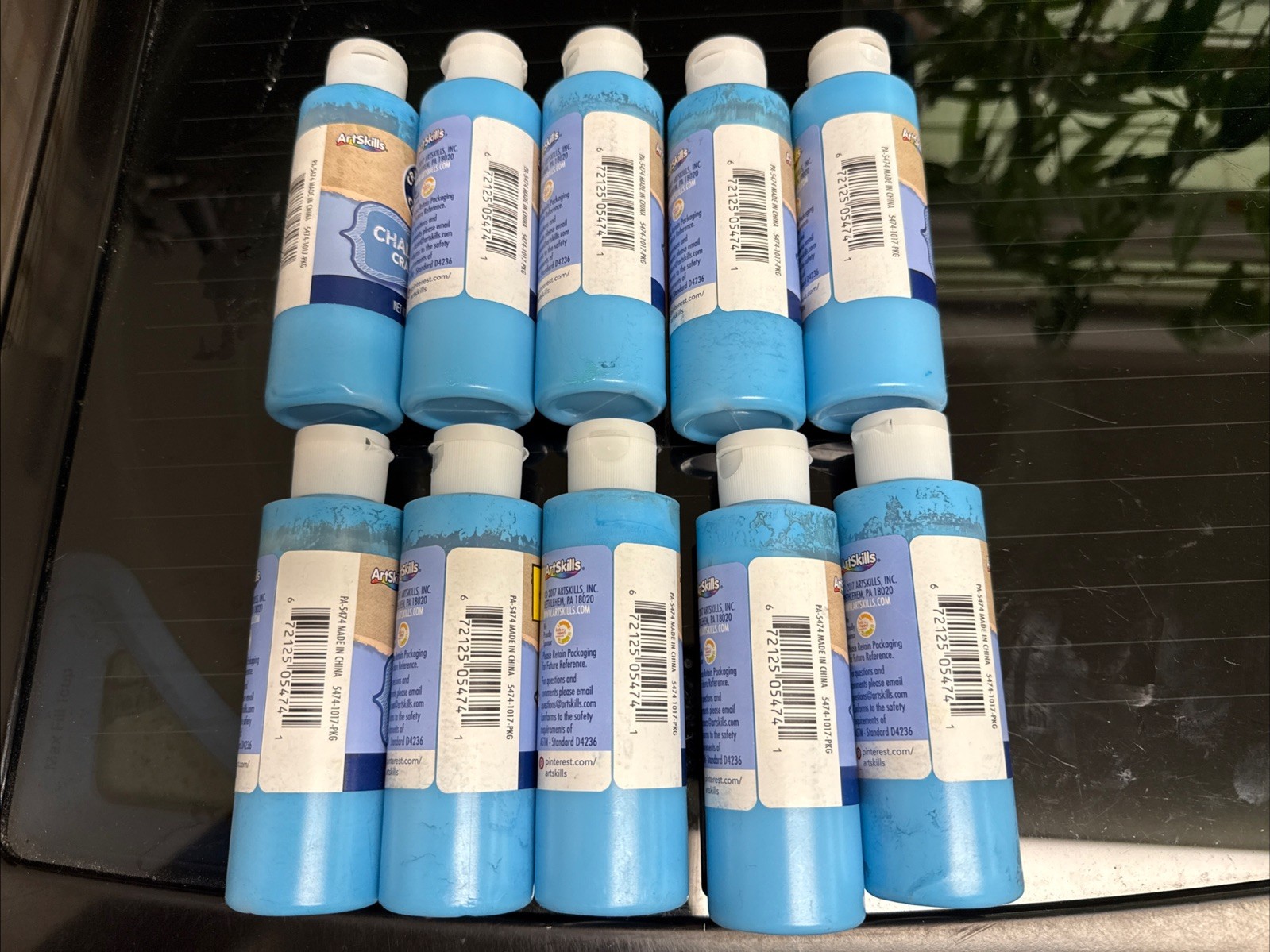 10 Lot Crafter’s Closet Chalkboard Craft Paint 4 fl oz blue