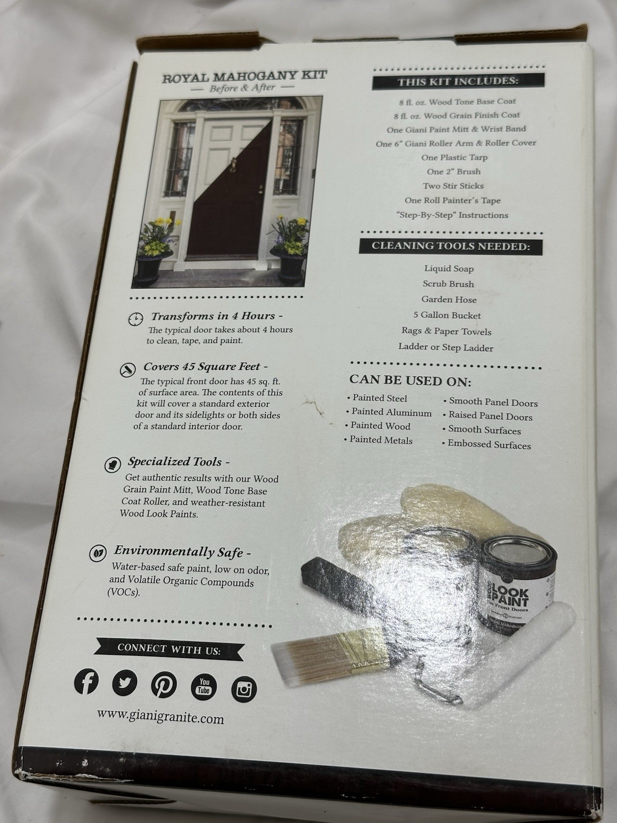 Wood Look Paint Kit for Front & Interior Doors (Royal Mahogany)