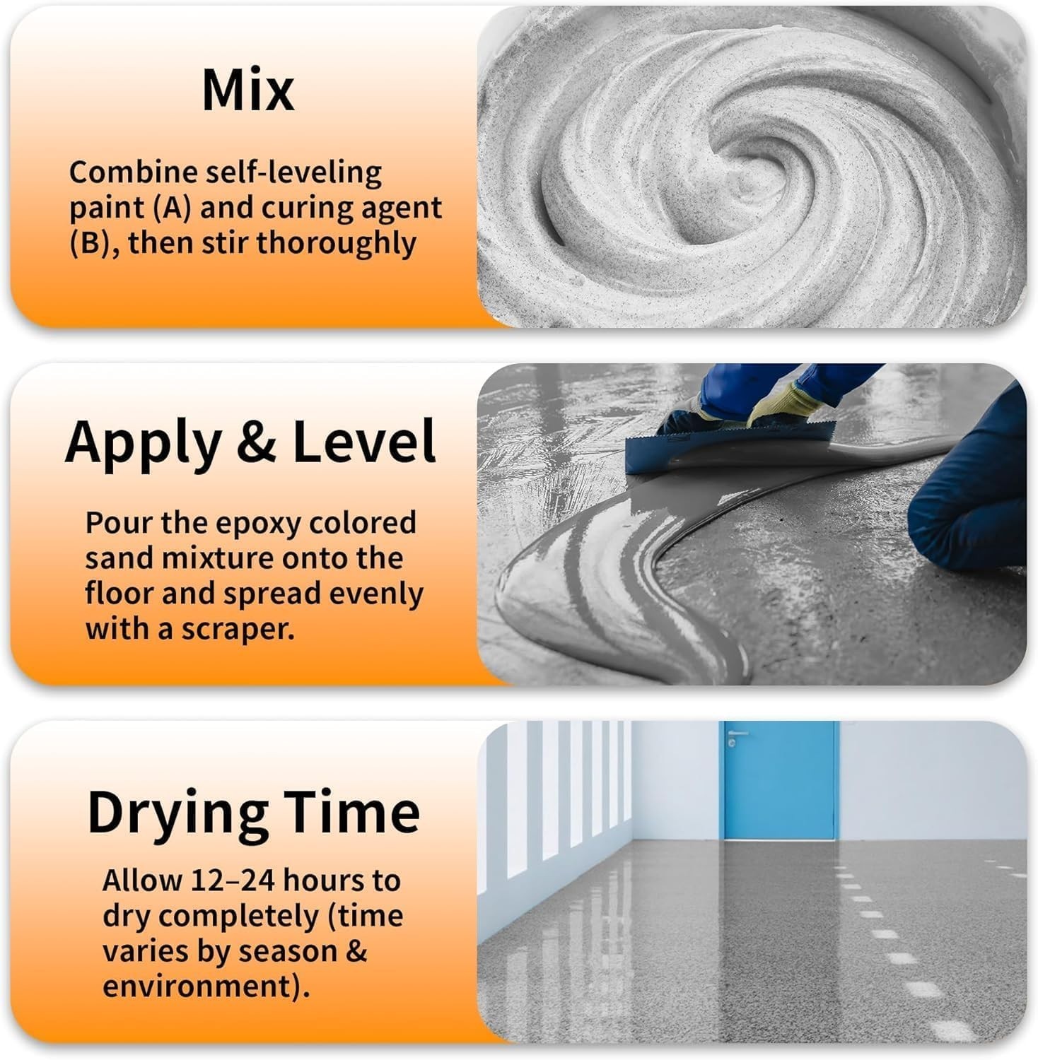 High-Gloss Epoxy Floor Paint – Self-Leveling, Wear-Resistant, Non-Slip Finish, D