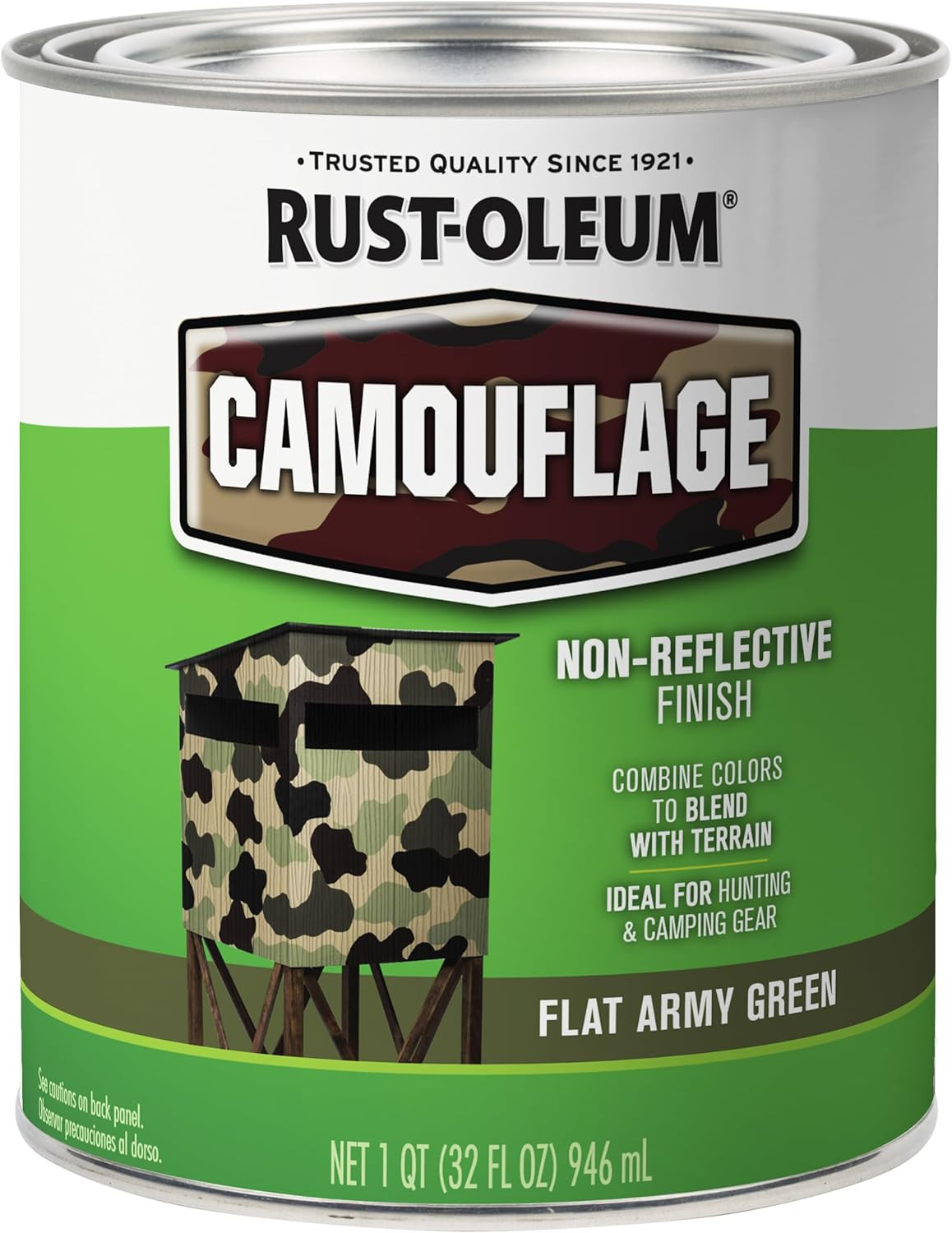 379561 Specialty Camouflage Paint, Quart, Flat Army Green, 0.25 Gallon (Pack …