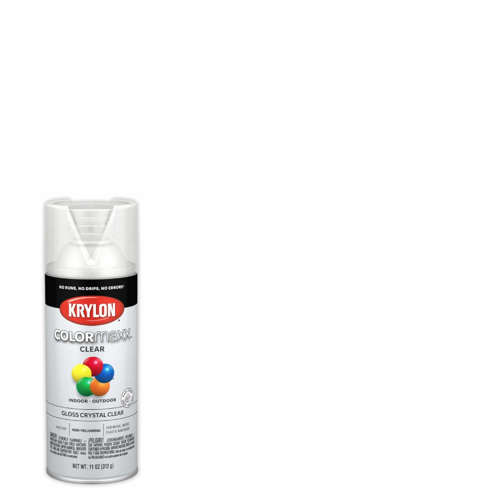 Krylon COLORmaxx Gloss Crystal Clear Spray Paint 11 Ounce for DIY Projects