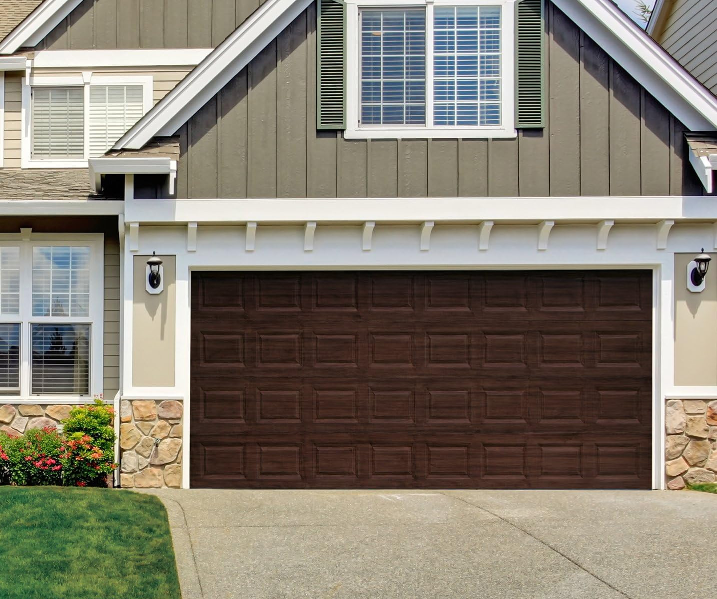 Wood Look Paint Kit for Garage Doors (Black Walnut)