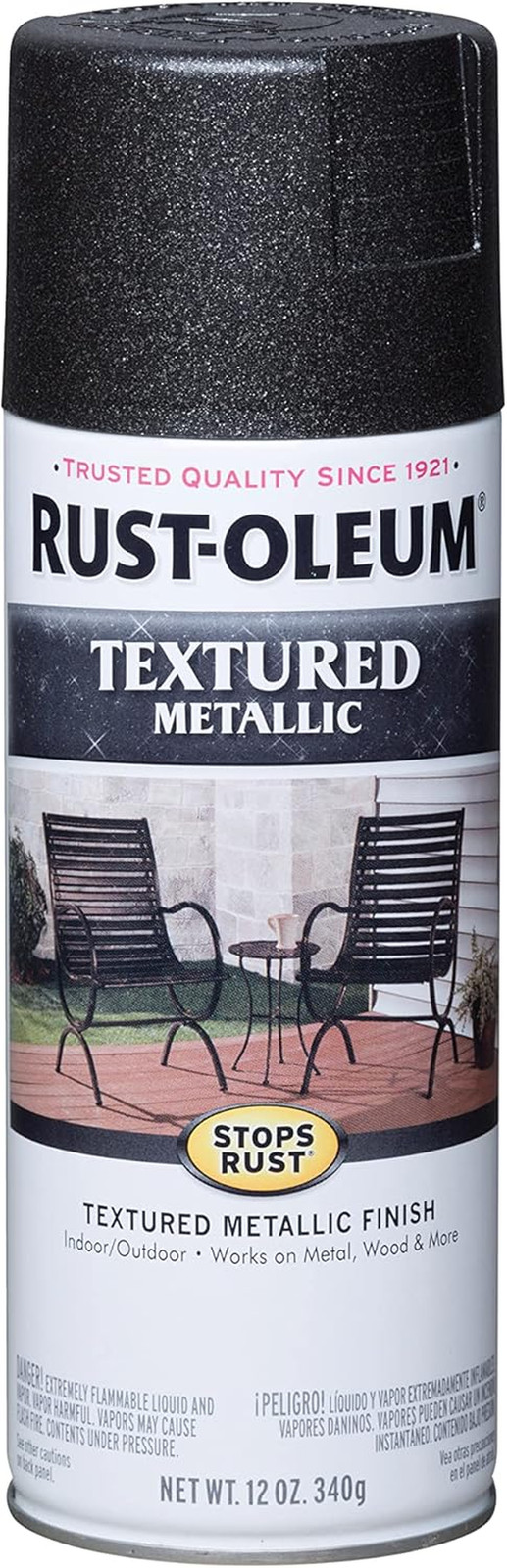 Rust-Oleum 252303 Stops Rust Metallic Textured Spray Paint, 12 Oz, Galaxy