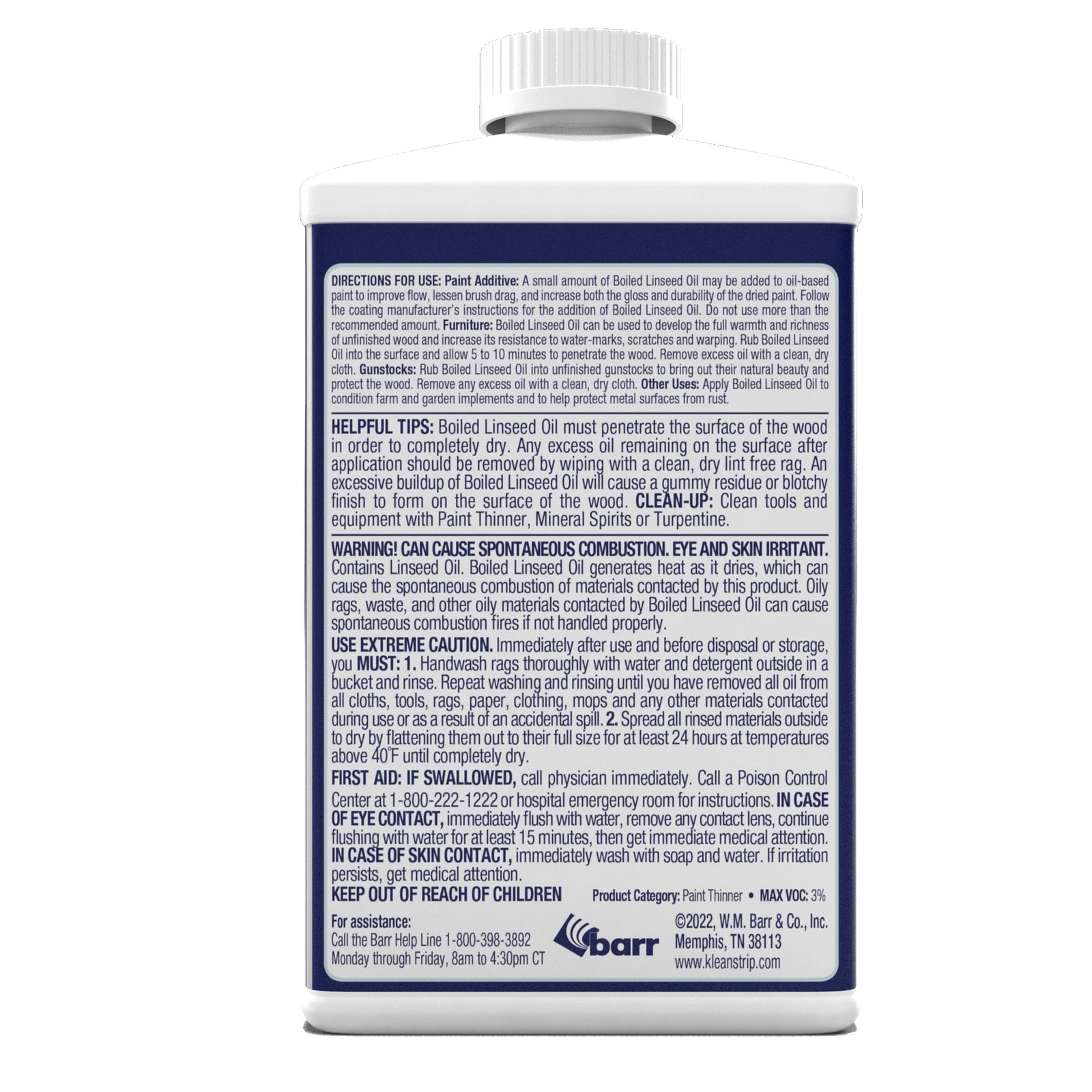 Boiled Linseed Oil for Wood Finishing and Protection Quart Size Natural Wood