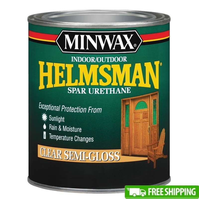 Indoor Outdoor Spar Urethane Finish Wood Protection Clear 1 Quart 1 Pack New
