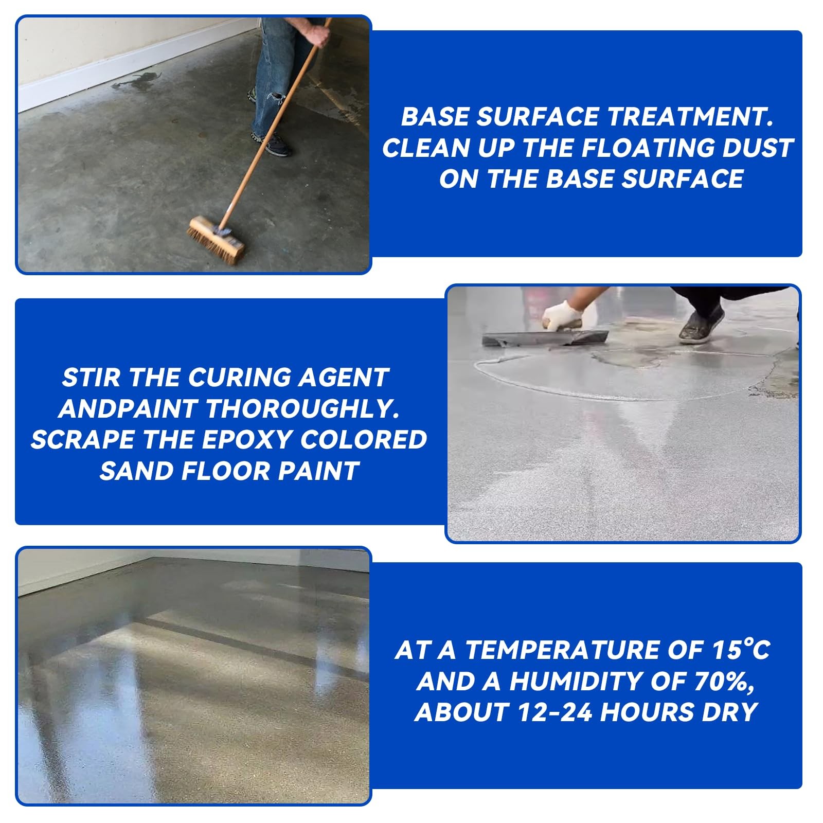 Epoxy Colored Sand Floor Paint, Epoxy Floor Paint For Concrete, Leveling High…