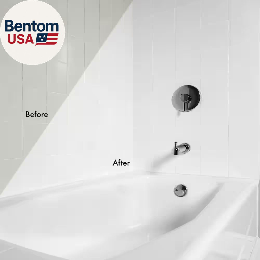 1 Quart Gloss White Tub and Tile Refinishing Kit for Ceramic and Porcelain Surfa