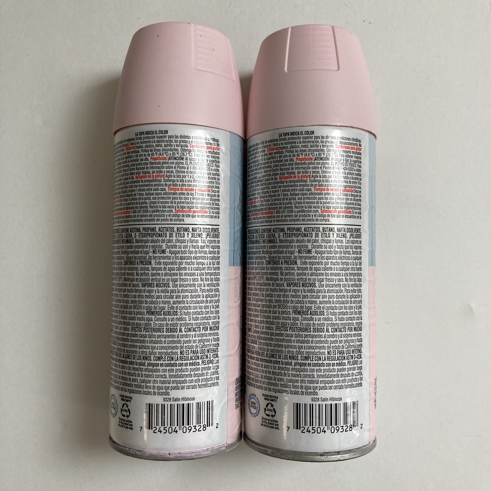 2 Pack – Krylon Outdoor Decor Pink Hibiscus Satin Spray Paint, IMPERFECT CANS