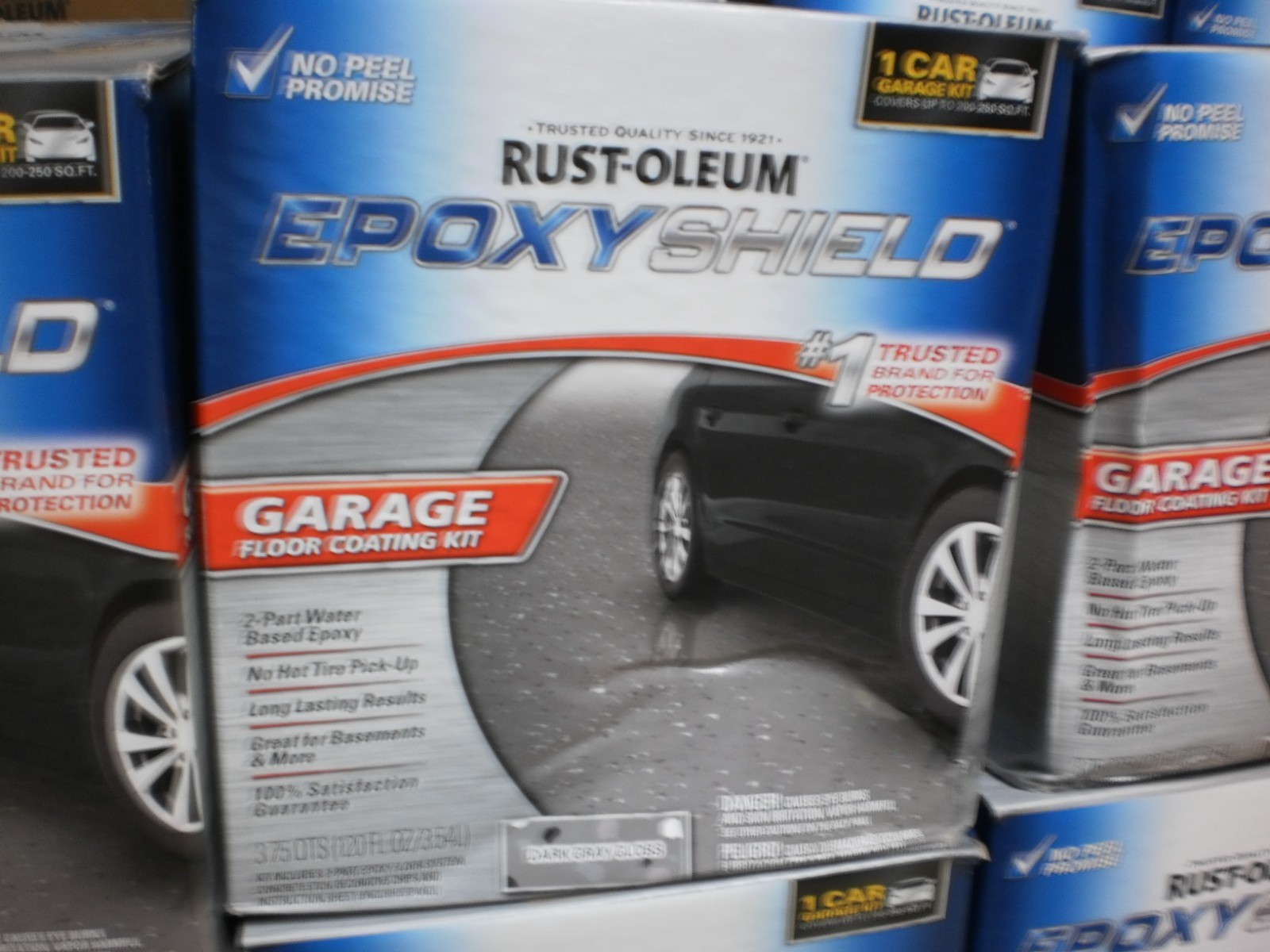 RUSTOLEUM 320165 WATER-BASED DARK-GRAY EPOXY GARAGE PAINT KITS RUSTOLEUM 320165