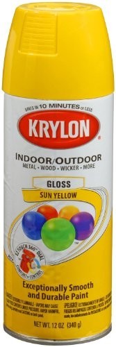 “Gloss Sun Yellow Spray Paint + Primer, 12 oz – Fast Drying, Durable Finish”