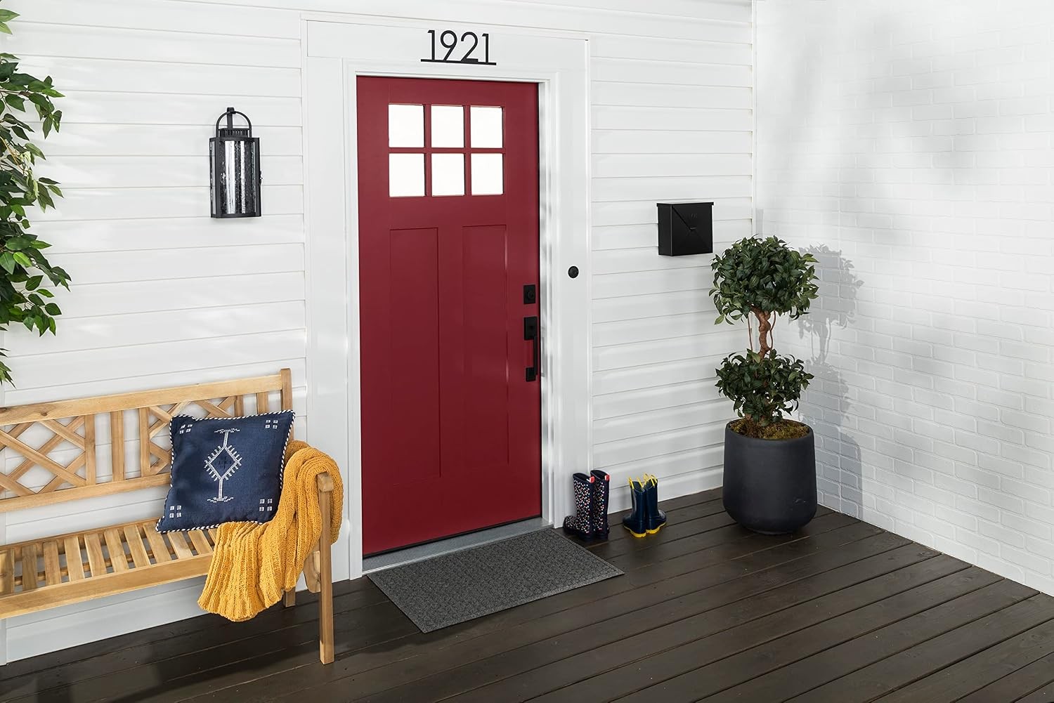 Rust Oleum 32Oz Satin Cranberry Door Trim Paint Water Based Fast Drying Durable