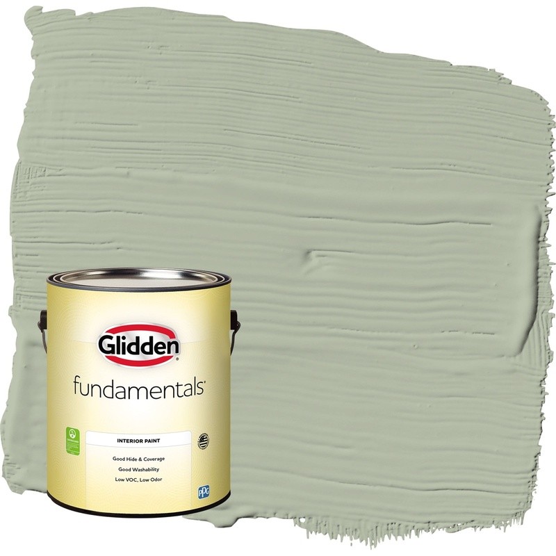 Light Sage Interior Paint Semi-Gloss Low VOC Quick Dry Excellent Coverage 1 Gal