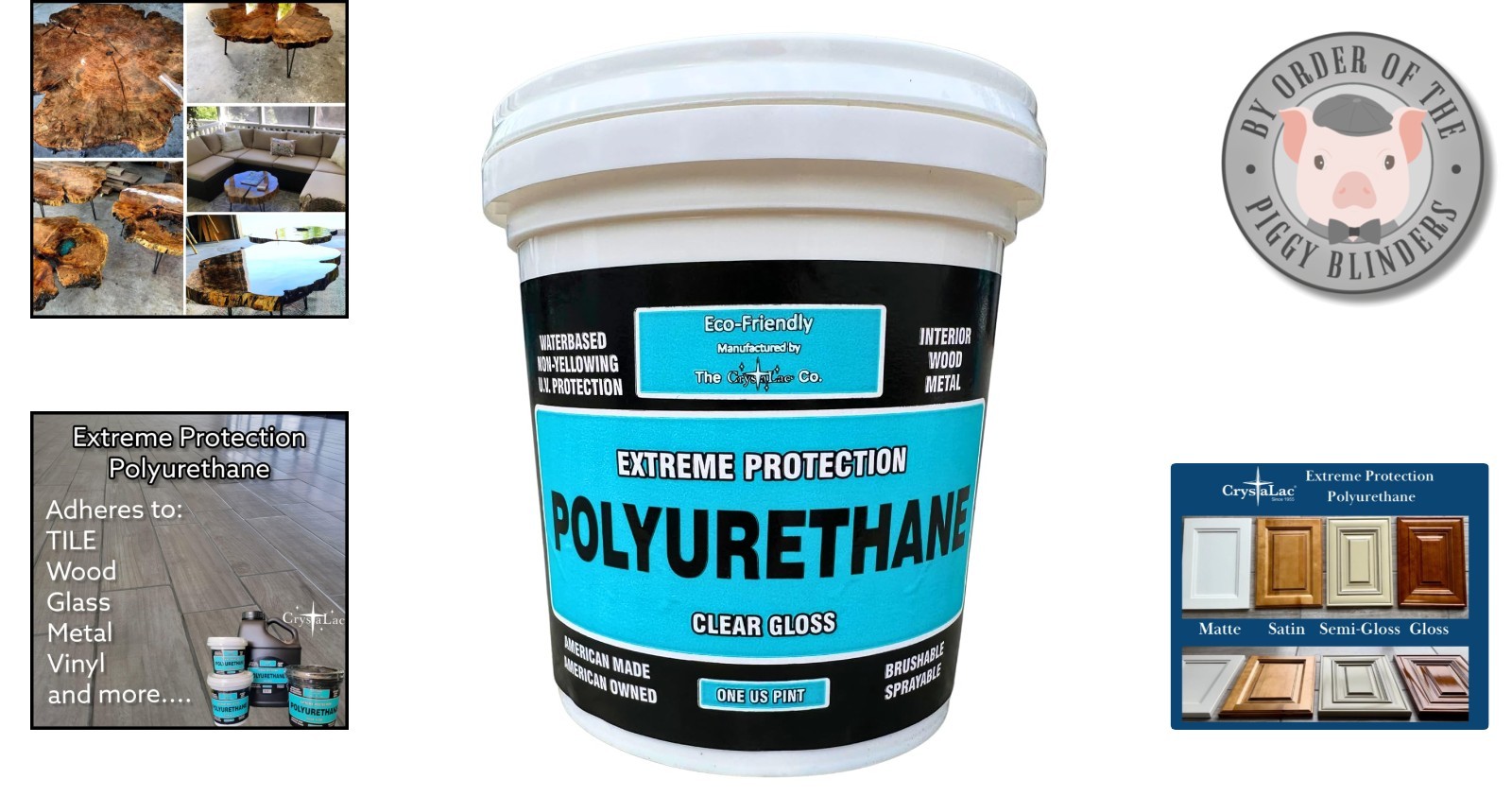 Durable Water Cleanup Polyurethane Gloss, 16oz – UV Protection & Scratch Proof